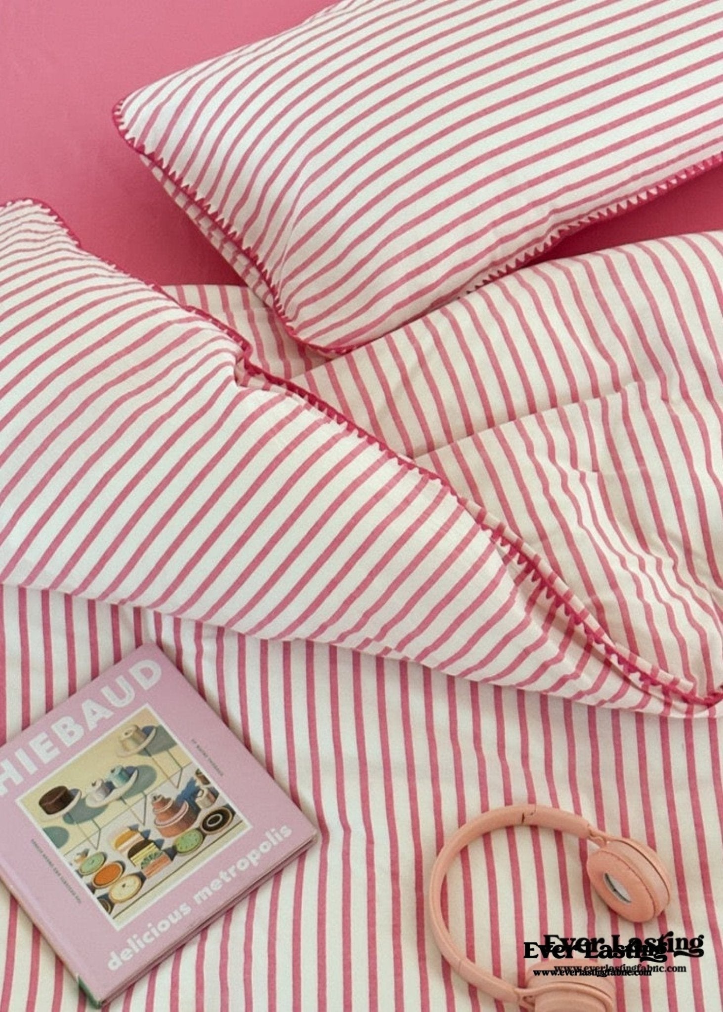 Pepper Candy Stripe Bedding Set / Blue + Yellow - Ever Lasting