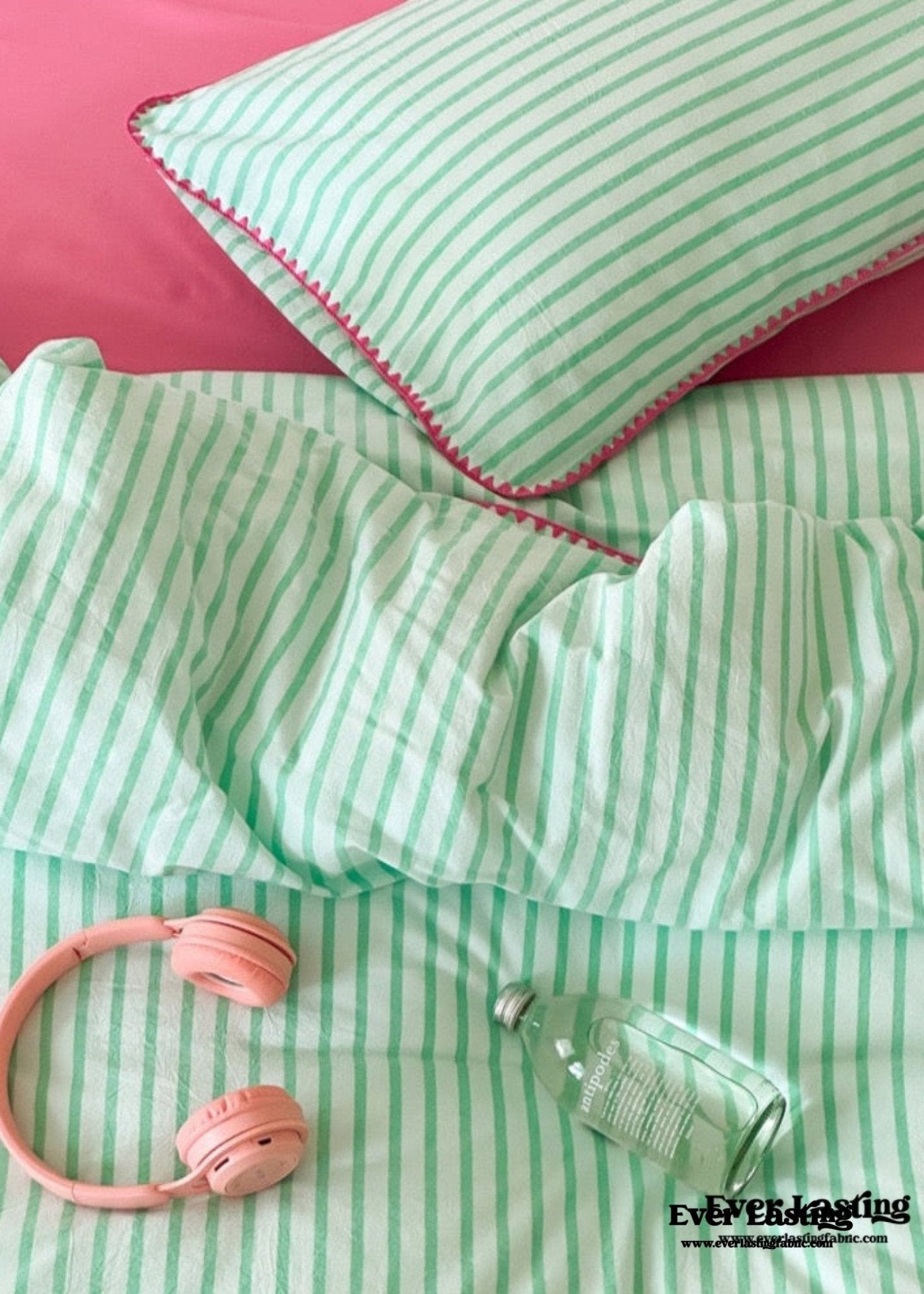 Pepper Candy Stripe Bedding Set / Fuchsia - Ever Lasting