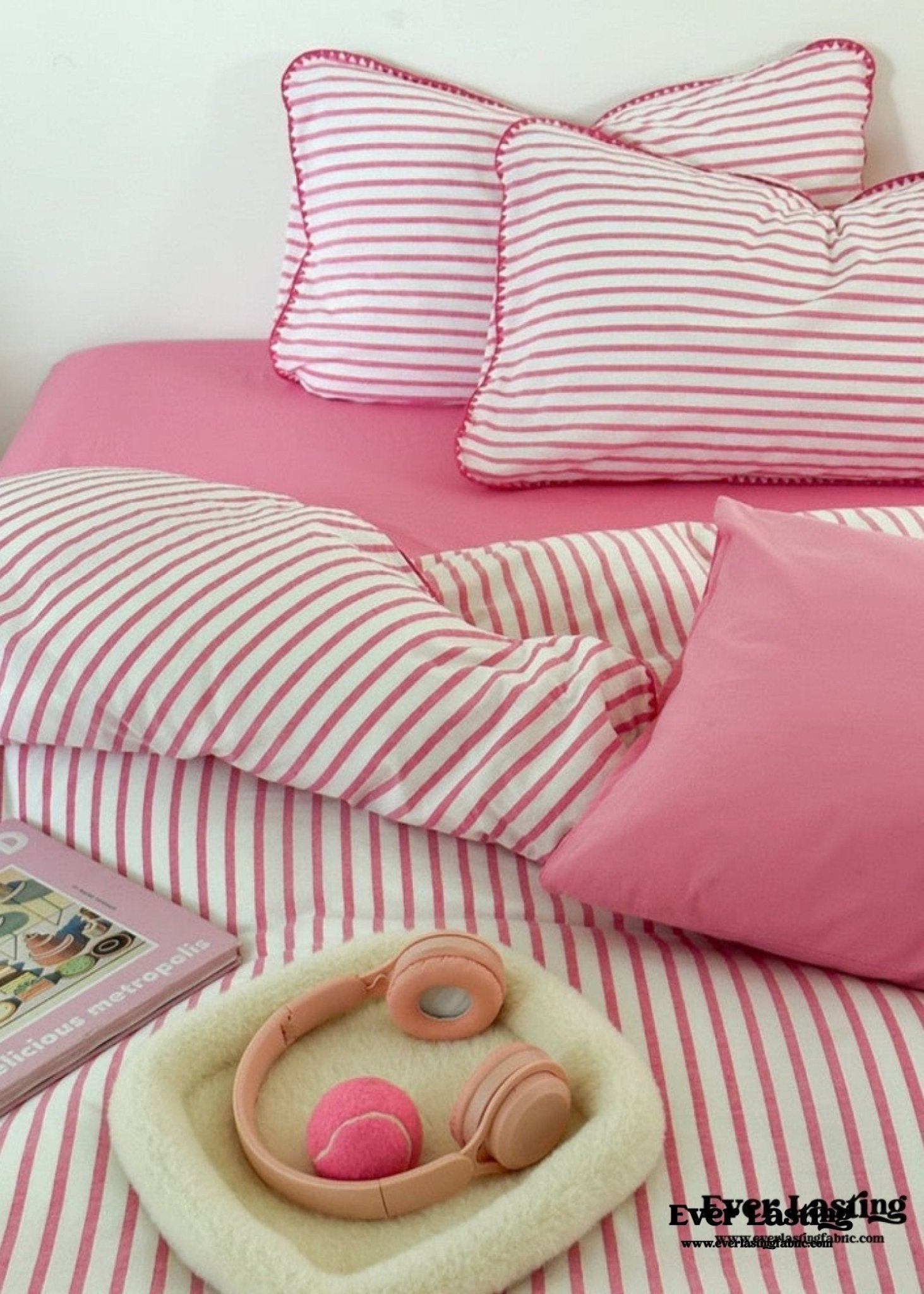 Pepper Candy Stripe Bedding Set / Fuchsia - Ever Lasting