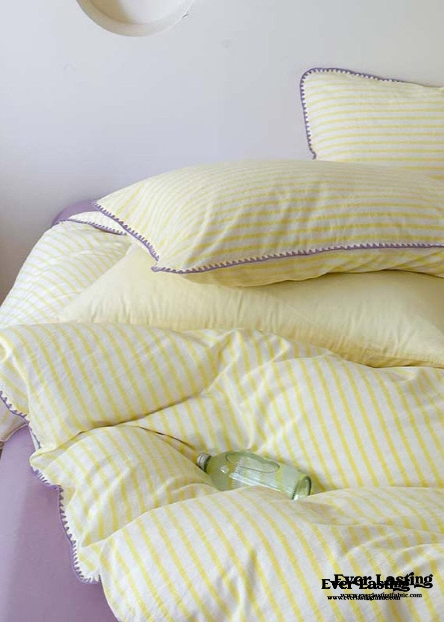 Pepper Candy Stripe Bedding Set / Light Green - Ever Lasting