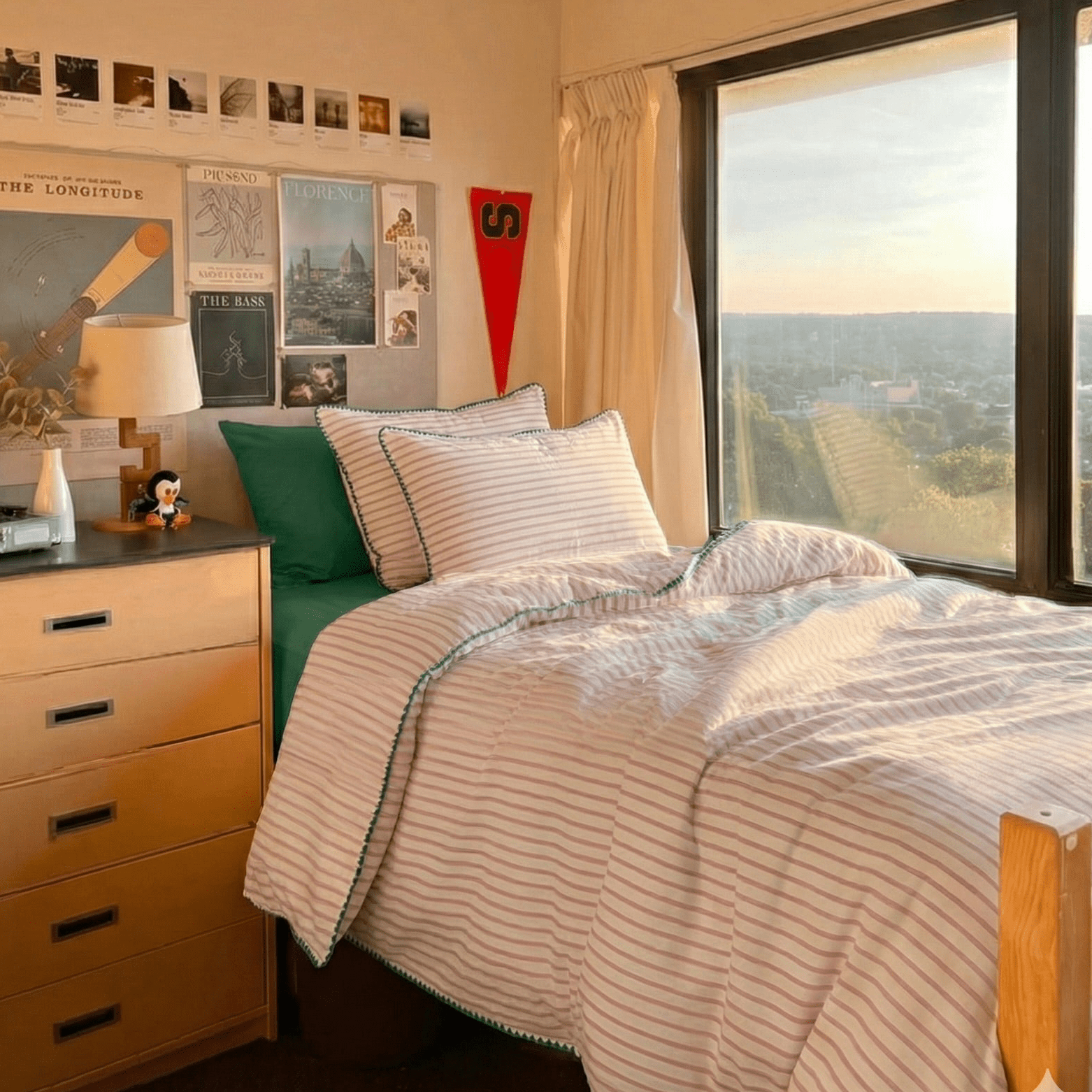  - Ever Lasting - Pepper Candy Stripe Small Room Bedding Set / Purple + Green - Bedding Set - Ever Lasting