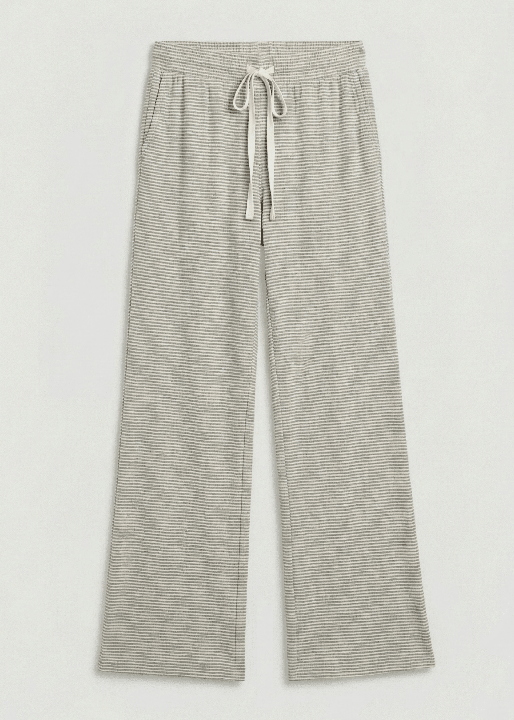  - Ever Lasting - Perla Long - Sleeve Striped Pajama Set / Gray - Pajamas - Ever Lasting