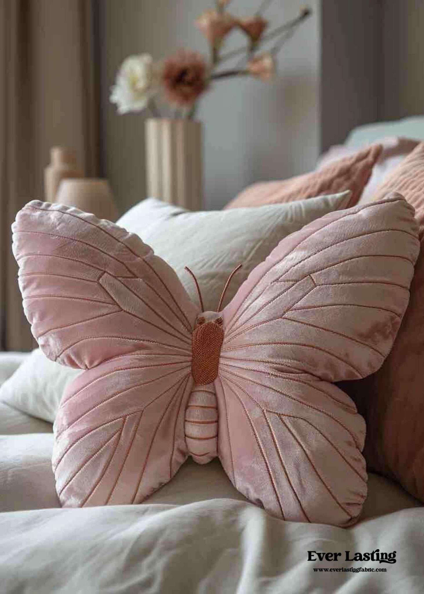 Pink Butterfly Pillow - Ever Lasting