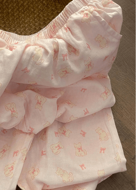 Pink Cat Bow Lounge Pajama Pants - Ever Lasting