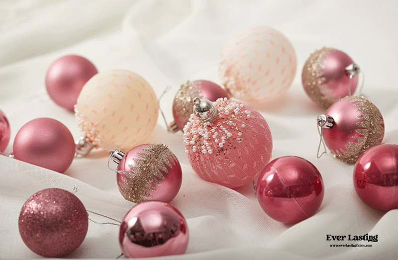 Pink Christmas Tree Ornaments Set (5 Styles) Decor