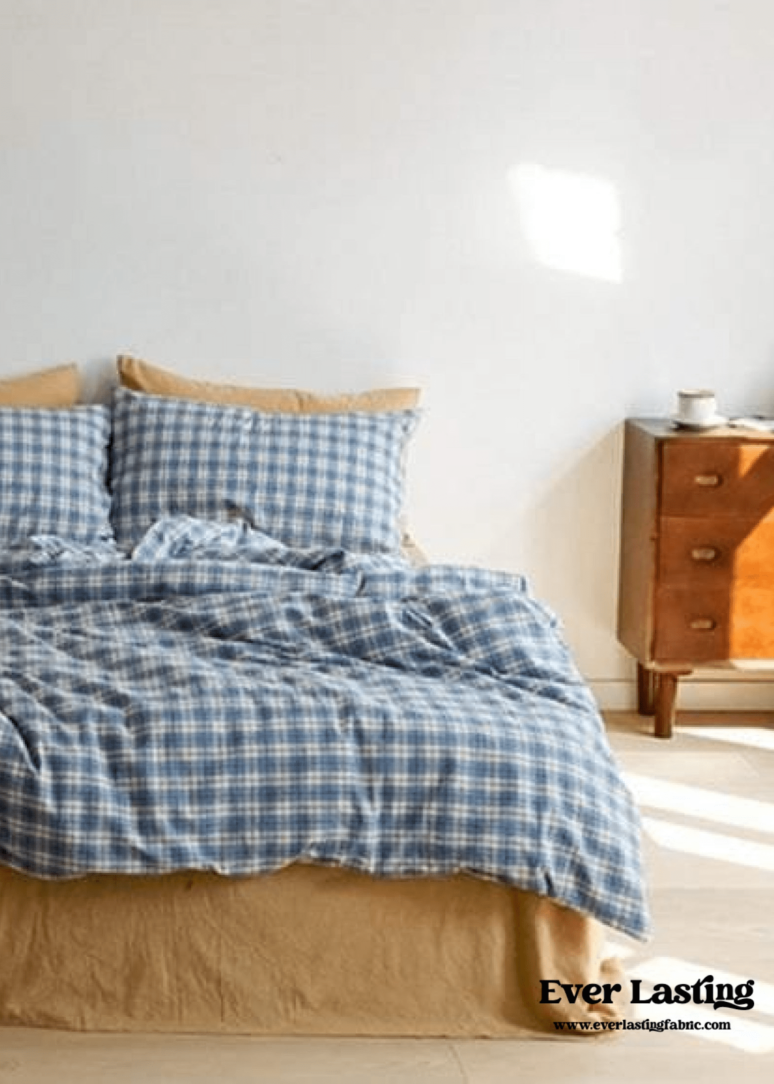  - Ever Lasting - Plaid Bedding Set / Blue + Mustard - Bedding Set - Ever Lasting