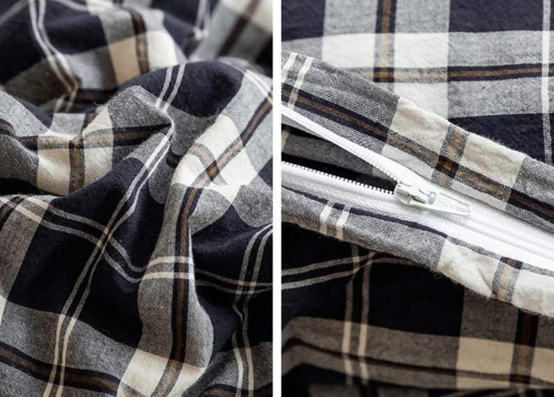  - Ever Lasting - Plaid Bedding Set / Blue + Mustard - Bedding Set - Ever Lasting