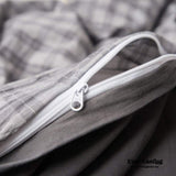 Plaid Bedding Set / Gray - Best Stylish Bedding - Ever Lasting