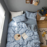 Plaid Bedding Set / Gray