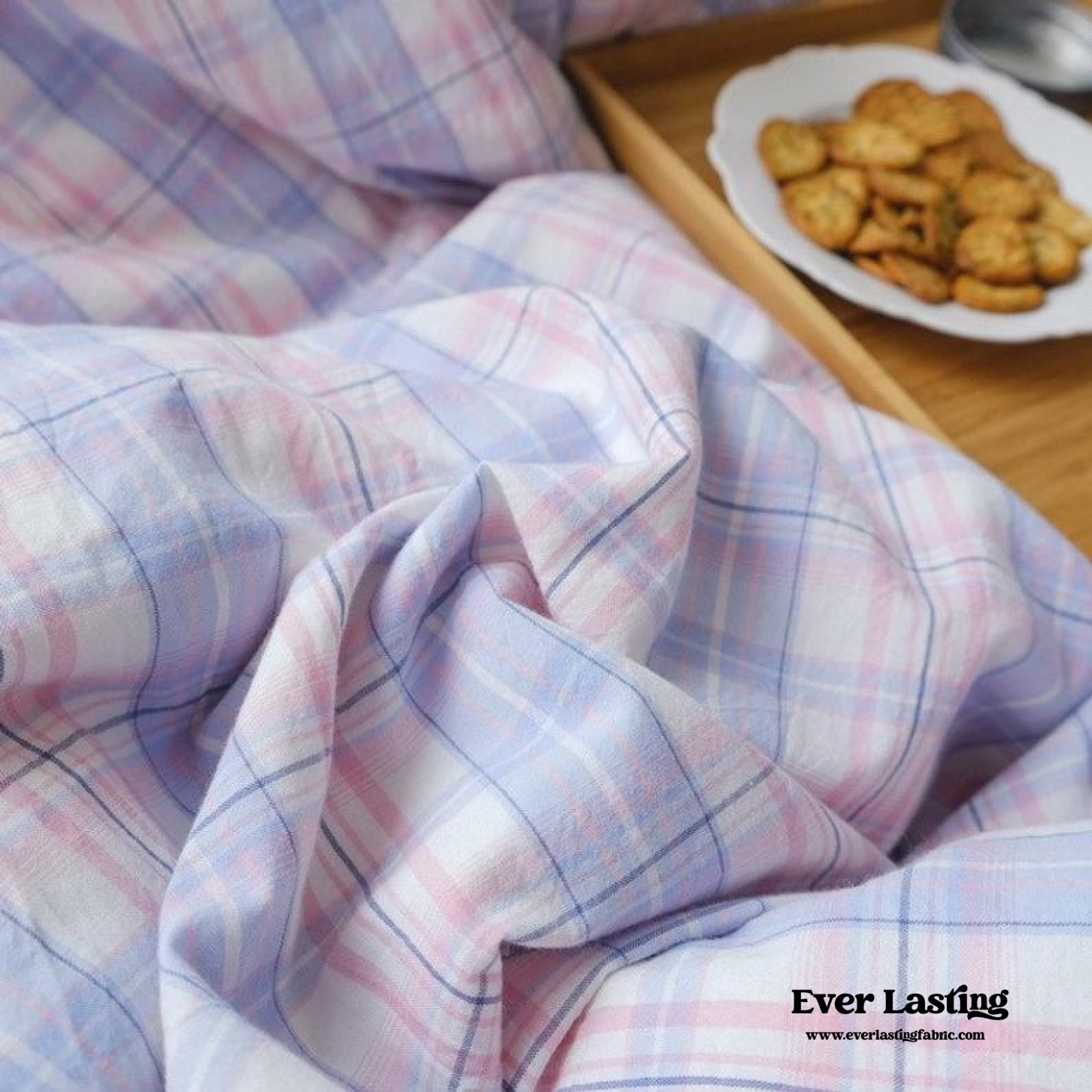 Plaid Bedding Set / Purple