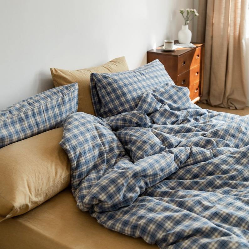  - Ever Lasting - Plaid Bedding Set / Yellow + Mint Green - Bedding Set - Ever Lasting