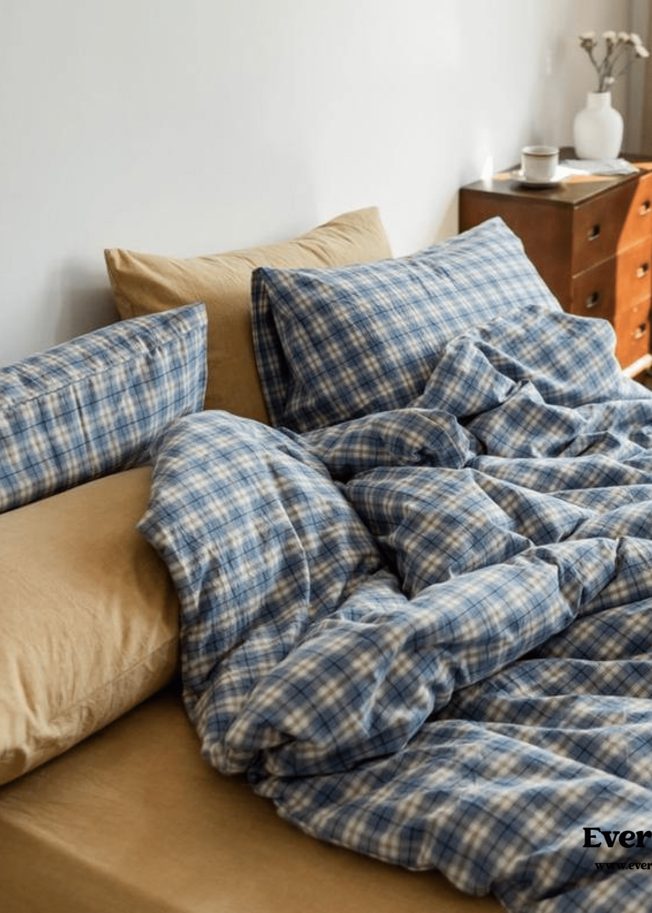  - Ever Lasting - Plaid Bedding Set / Yellow + Mint Green - Bedding Set - Ever Lasting