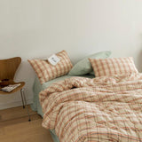 Plaid Bedding Set / Yellow + Mint Green - Best Stylish Bedding - Ever Lasting