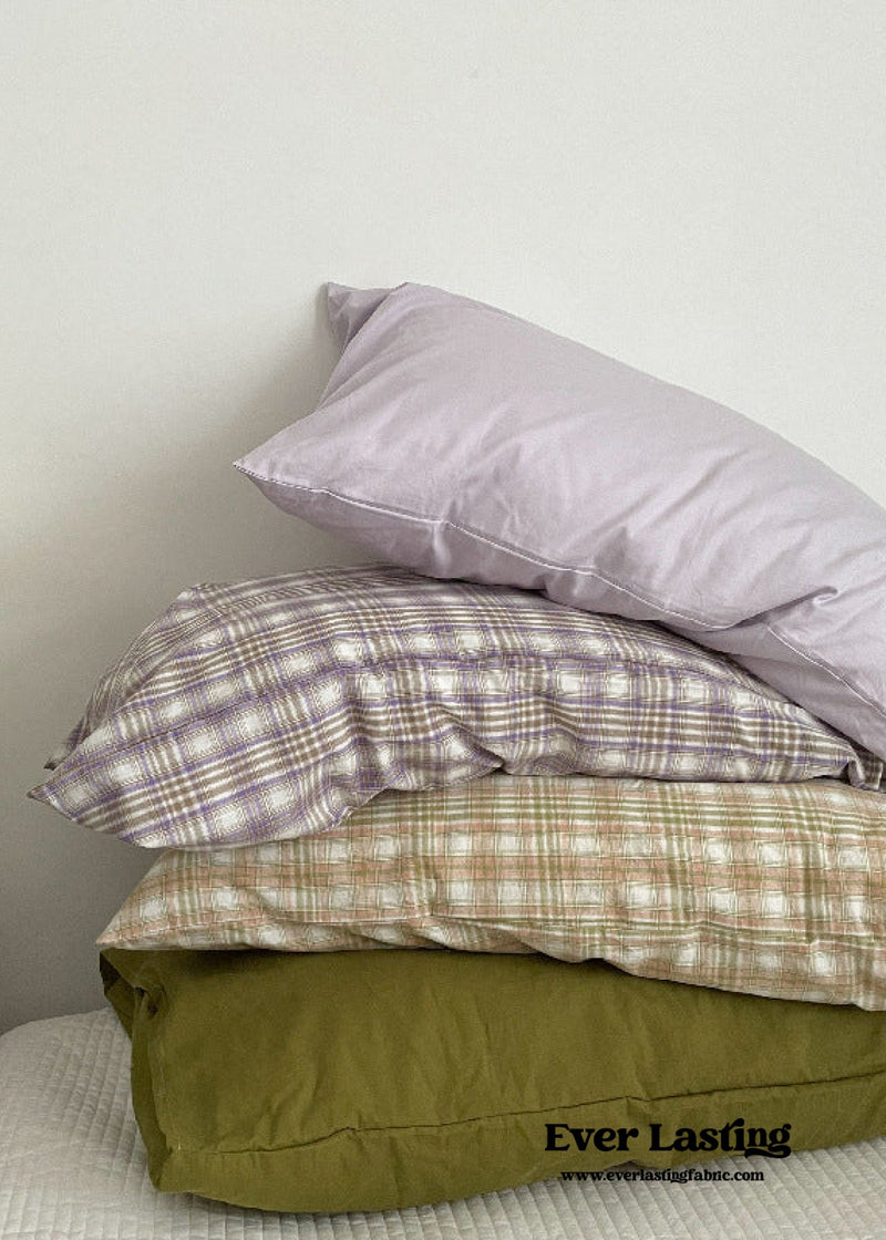 Plaid Pillowcases 5 Colors Best Stylish Bedding Ever Lasting