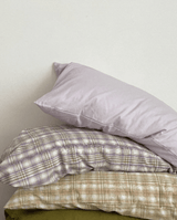 Plaid Pillowcases (5 Colors) Pastel Purple