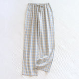 Plaid Washed Cotton Pajama Pants Blue / Small/Medium Pajamas