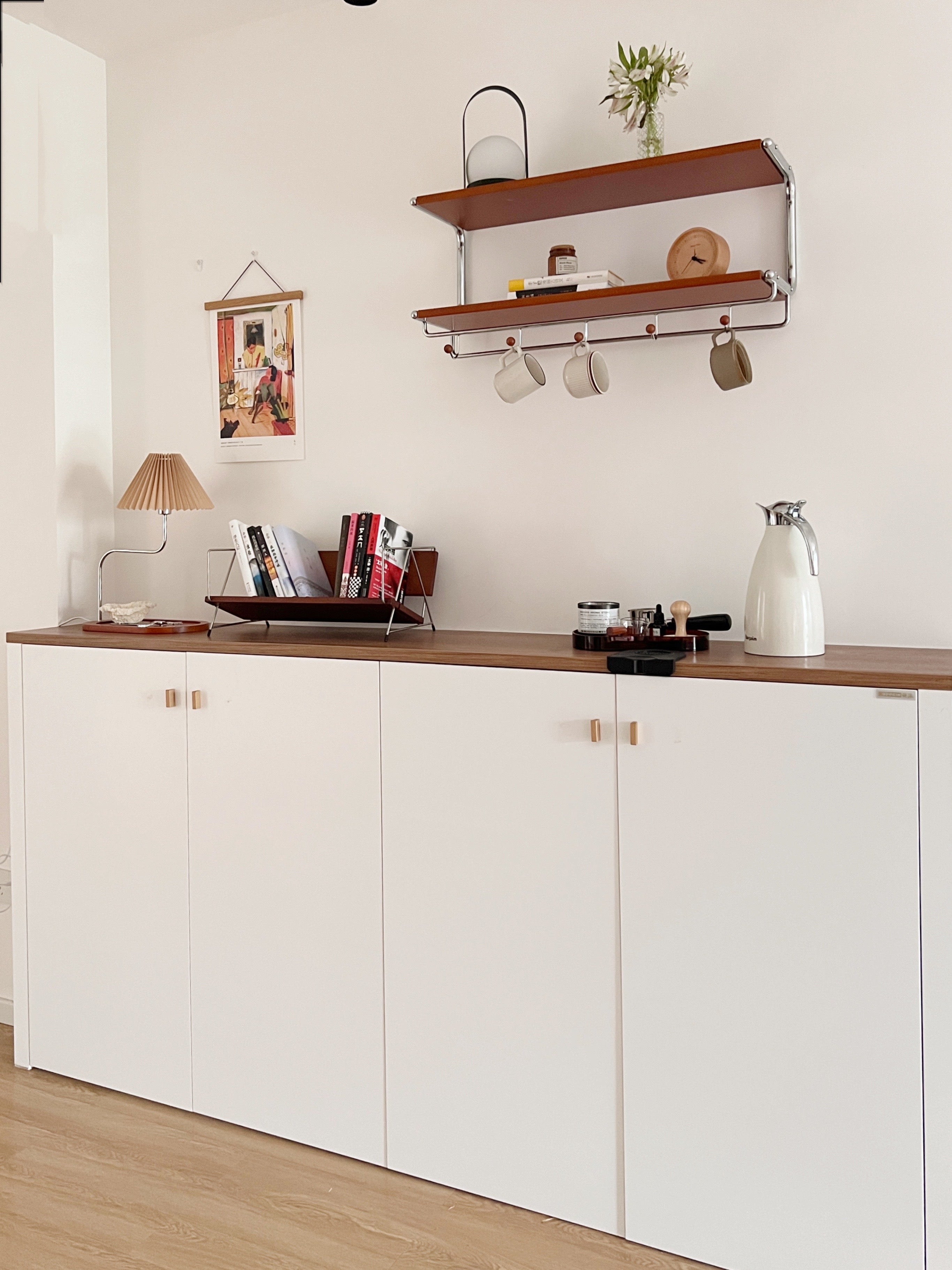  - Ever Lasting - Pleated Wooden Tray Lamp / Cream - Light - Ever Lasting