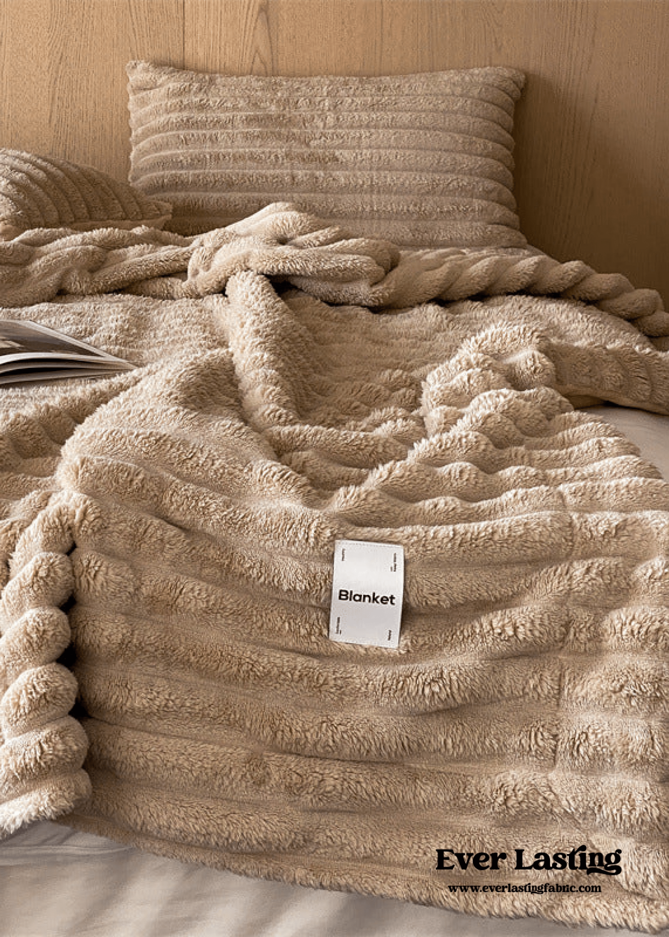  - Ever Lasting - Plush Cozy Jacquard Blanket / Blue - Blankets - Ever Lasting