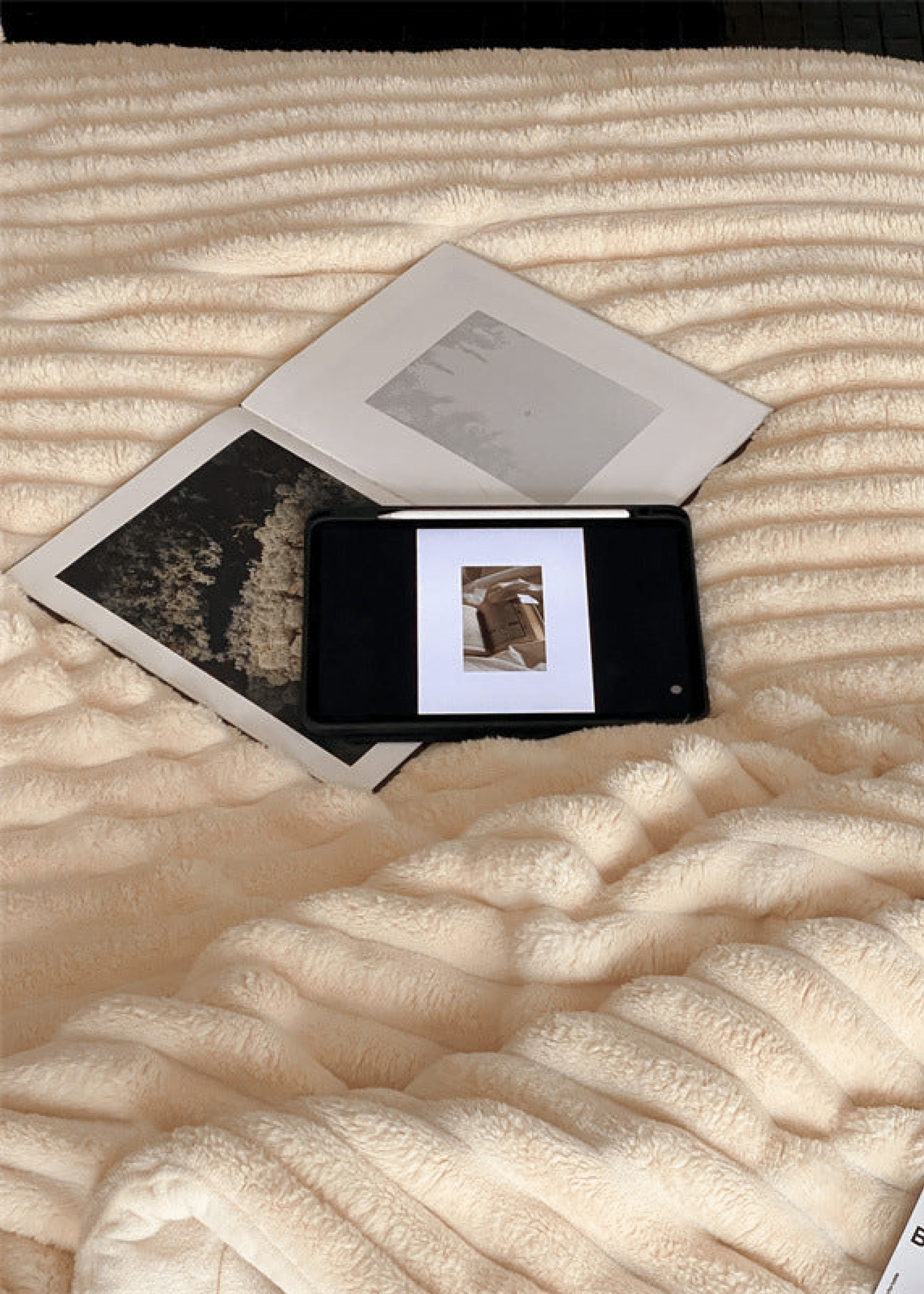  - Ever Lasting - Plush Cozy Jacquard Blanket / Blue - Blankets - Ever Lasting