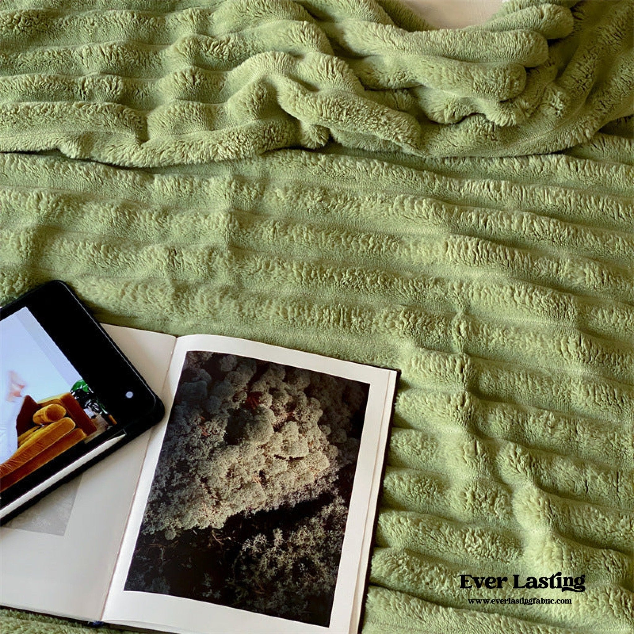 Plush Cozy Jacquard Blanket / Cream White - Ever Lasting