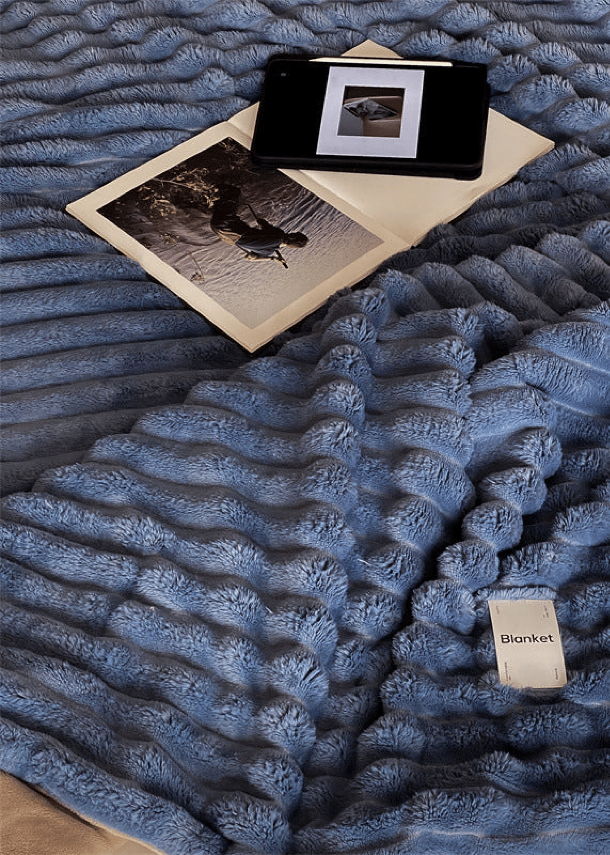  - Ever Lasting - Plush Cozy Jacquard Blanket / Cream White - Blankets - Ever Lasting