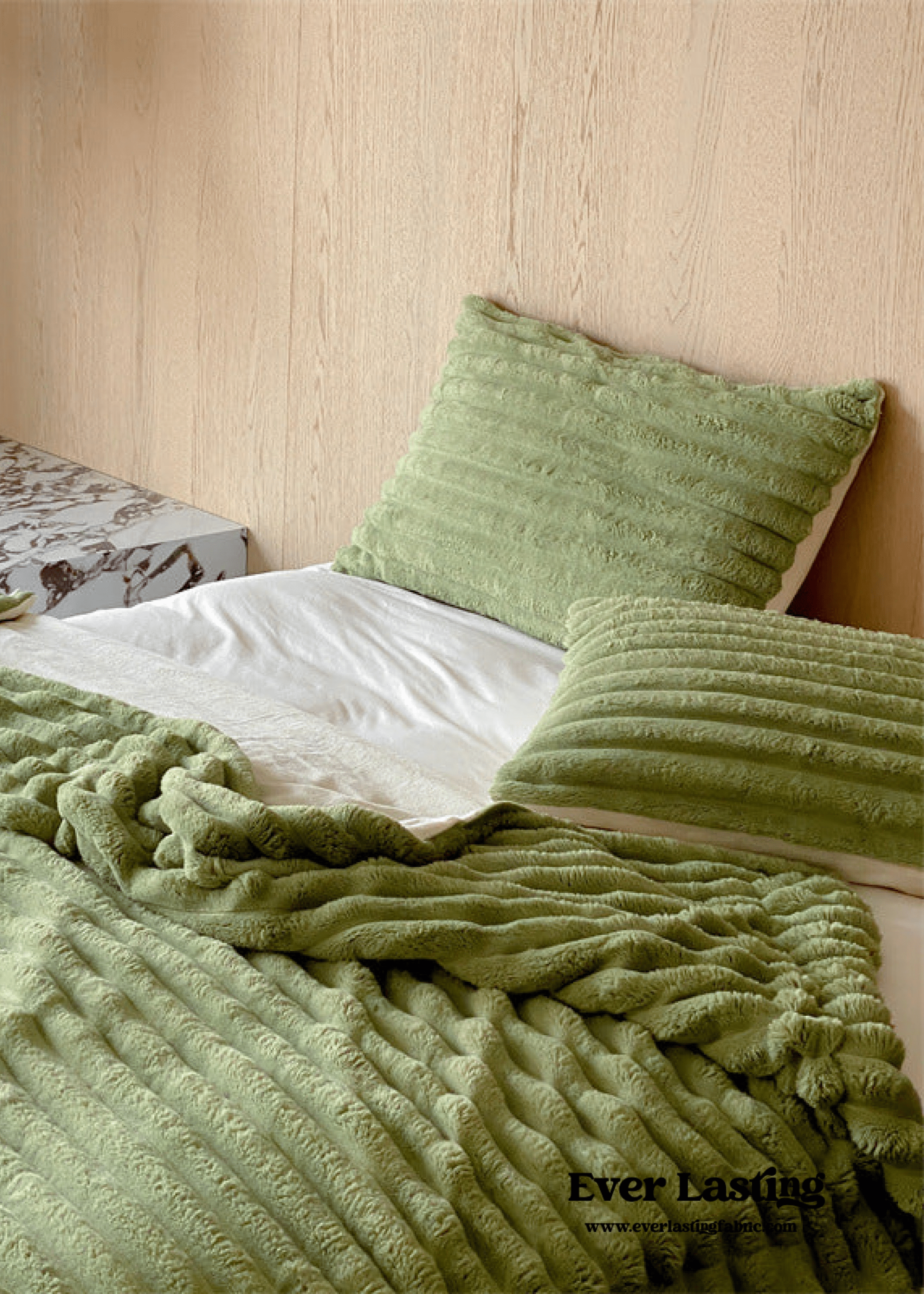  - Ever Lasting - Plush Cozy Jacquard Blanket / Cream White - Blankets - Ever Lasting