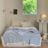 Plush Floral Fleece Blanket / Sky Blue Pastel X-Small Blankets