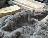 Plush Jacquard Fleece Floral Blanket (6 Colors) Blankets