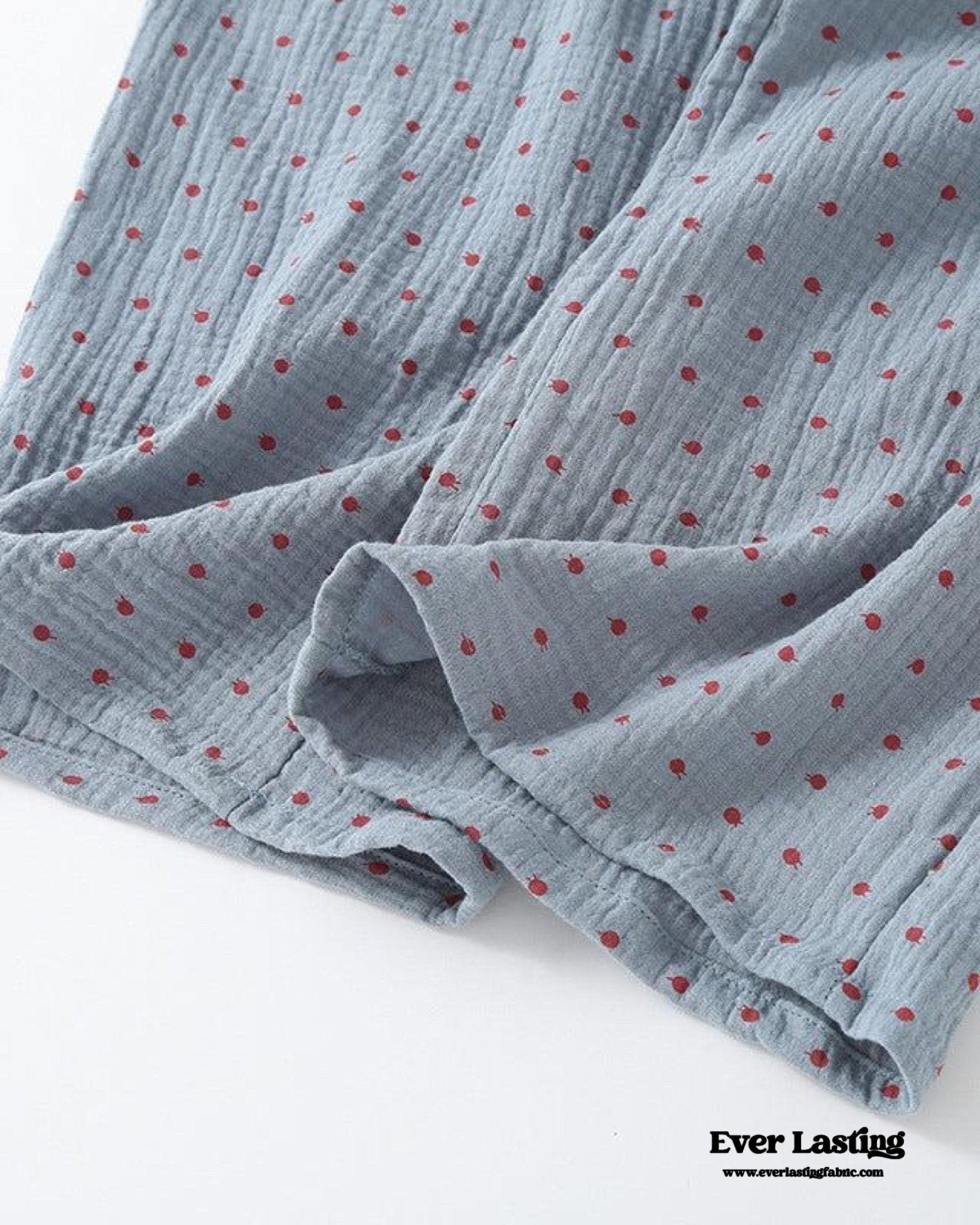 Polka Dot Cute Collared Pajama Set - Ever Lasting