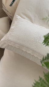 Fontainebleau Linen Cotton Embroidered Floral Bedding Set