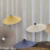 Vintage Inspired Tilted Umbrella Lamp / White