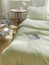 DUO Reversible Pastel Silky Tencel Bedding Set / Blue