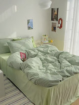 Stripe Bedding Set / Green