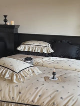 Silky French Black Rose Bedding Bundle