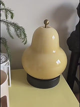 Glass Pear Touch Lamp / Cream