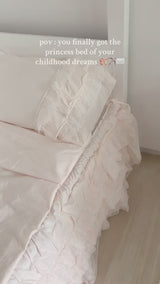 Princess Ruffle Lace Washed Cotton Bedding Bundle