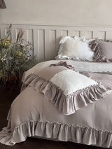 Celeste Soft Lace Embroidered Ruffle Bedding Bundle