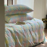 Rainbow Gingham Bedding Set / Green Bundle