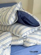 Refreshing Stripe Bedding Set / Blue Single