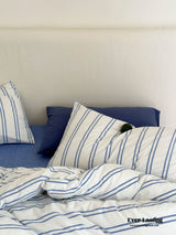 Refreshing Stripe Bedding Set / Blue Single