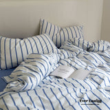 Refreshing Stripe Bedding Set / Blue Single