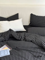 Refreshing Stripe Bedding Set / Blue Single