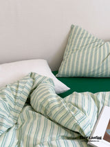 Refreshing Stripe Bedding Set / Blue Single