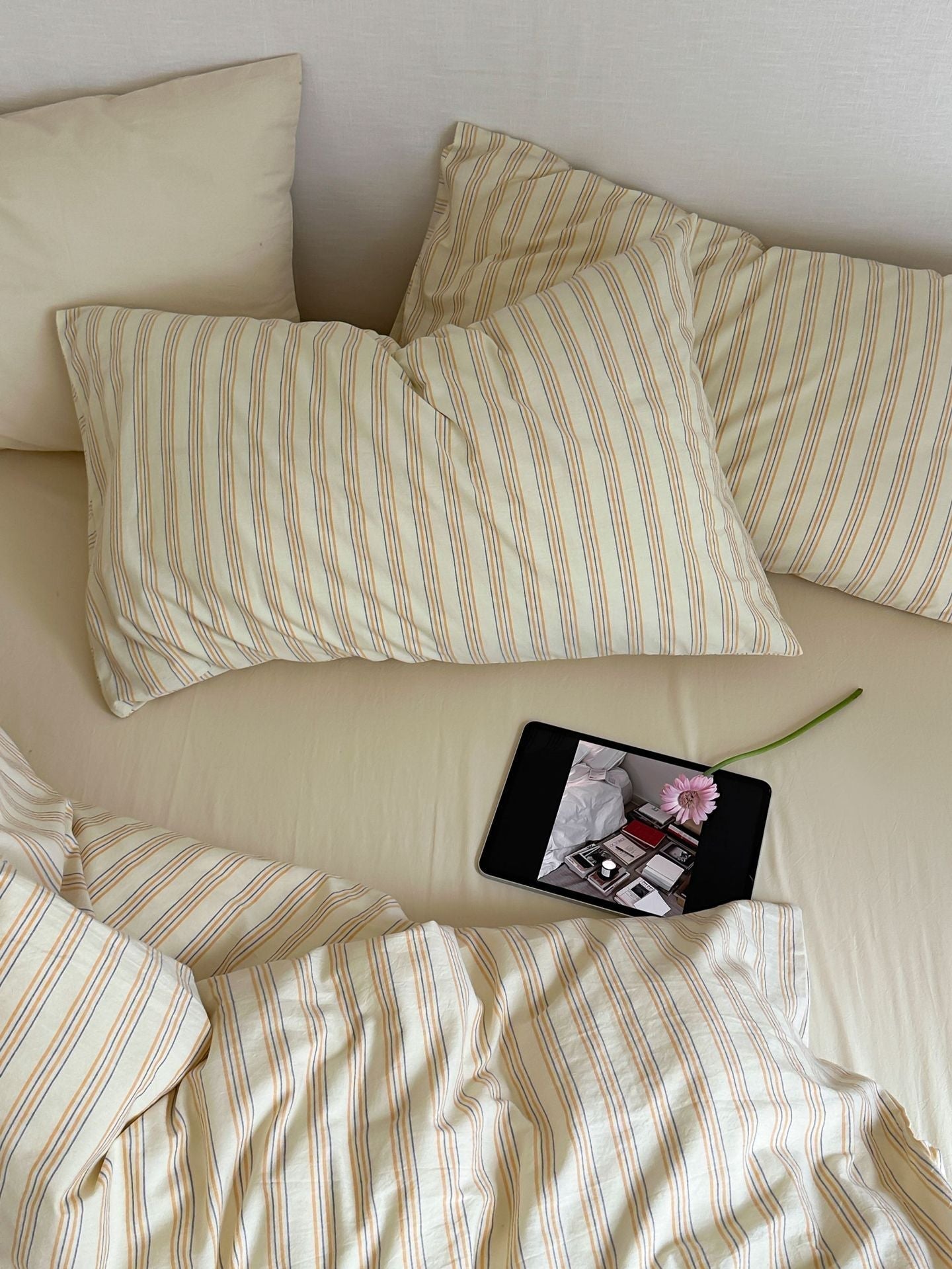  - Ever Lasting - Refreshing Stripe Bedding Set / Forest Green - Bedding Set - Ever Lasting