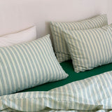 Refreshing Stripe Pillowcases / Black Thin Forest Green