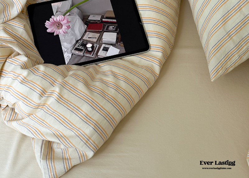 Refreshing Stripe Pillowcases / Yellow