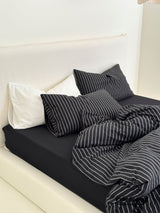 Refreshing Washed Cotton Stripe Bedding Bundle