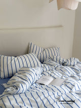 Refreshing Washed Cotton Stripe Bedding Bundle