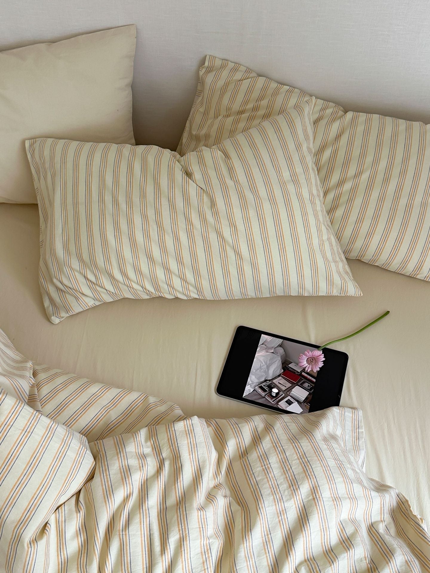  - Ever Lasting - Refreshing Washed Cotton Stripe Bedding Bundle - Bedding Bundle - Ever Lasting