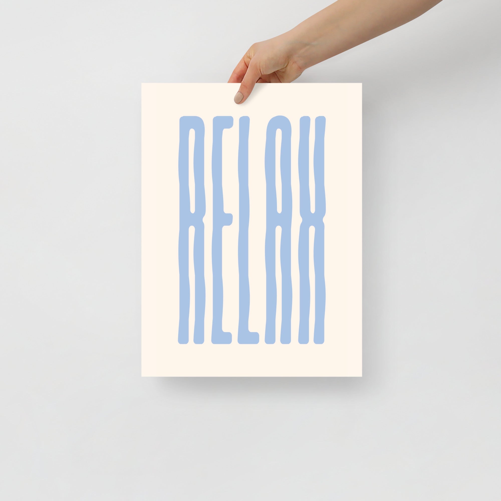 -Ever Lasting - Relax – Minimalist Blue Typography Poster - Ever Lasting